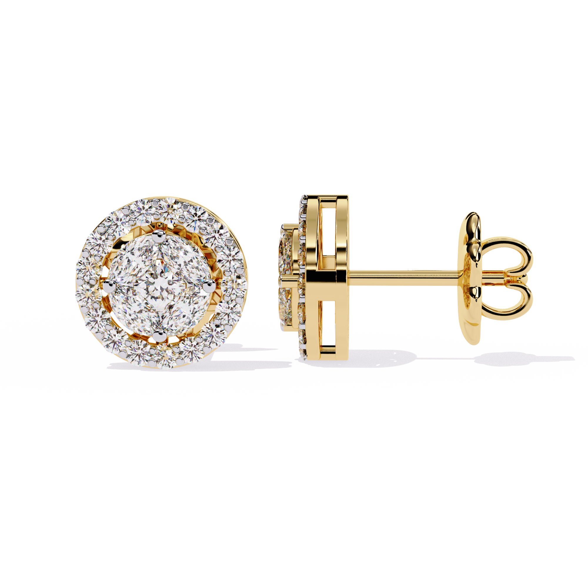 Timeless Round Halo Studs | 925 Sterling Silver