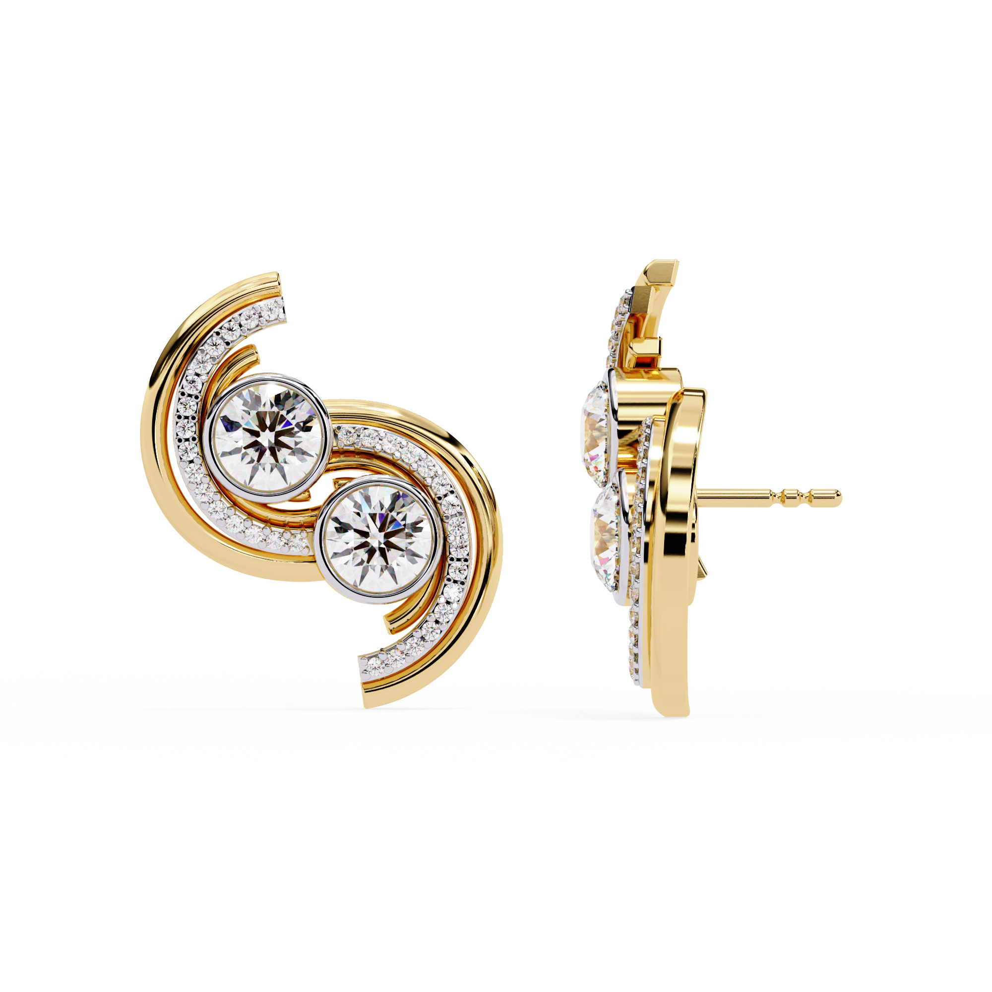 Nova Curve Studs | 925 Sterling Silver