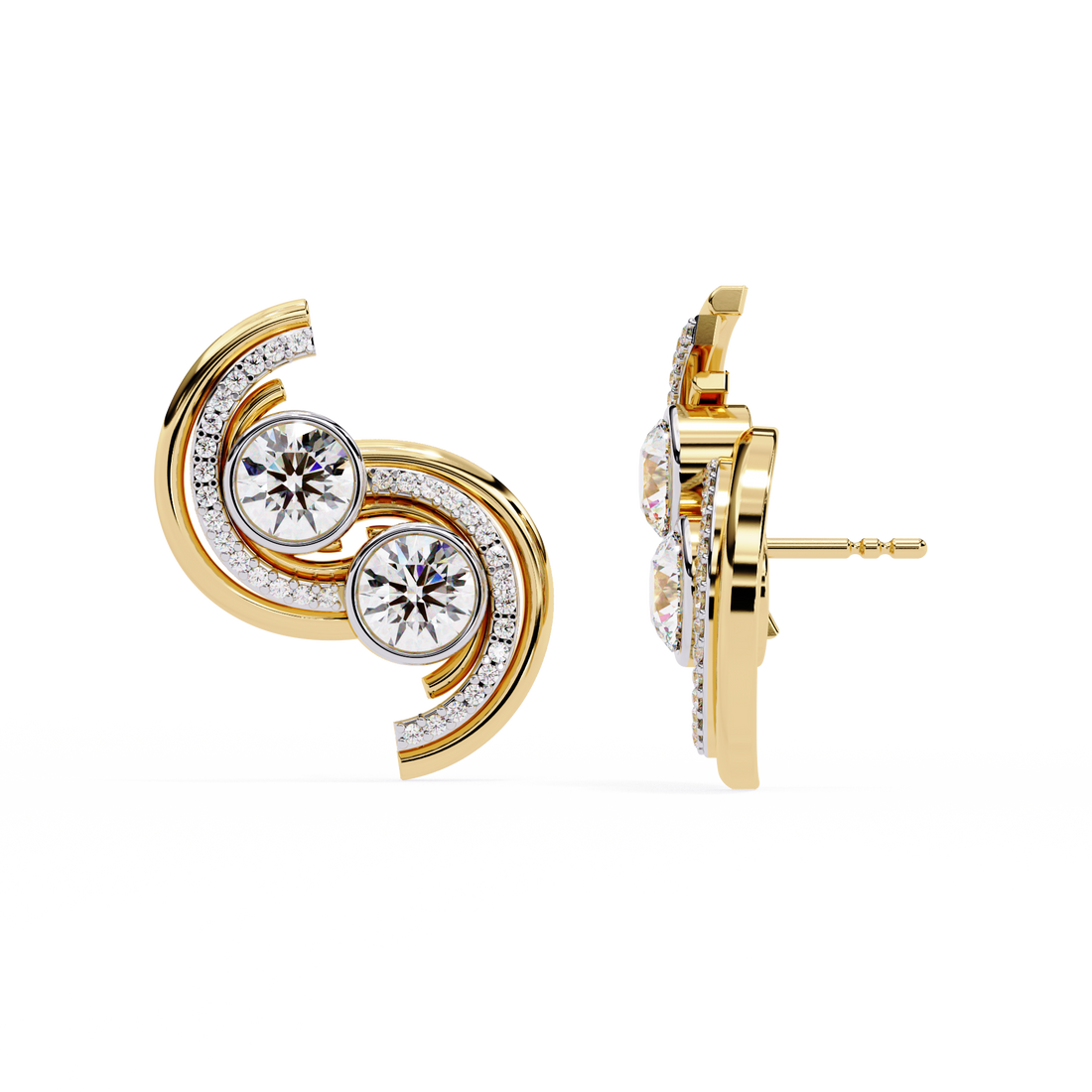 Nova Curve Studs | 925 Sterling Silver