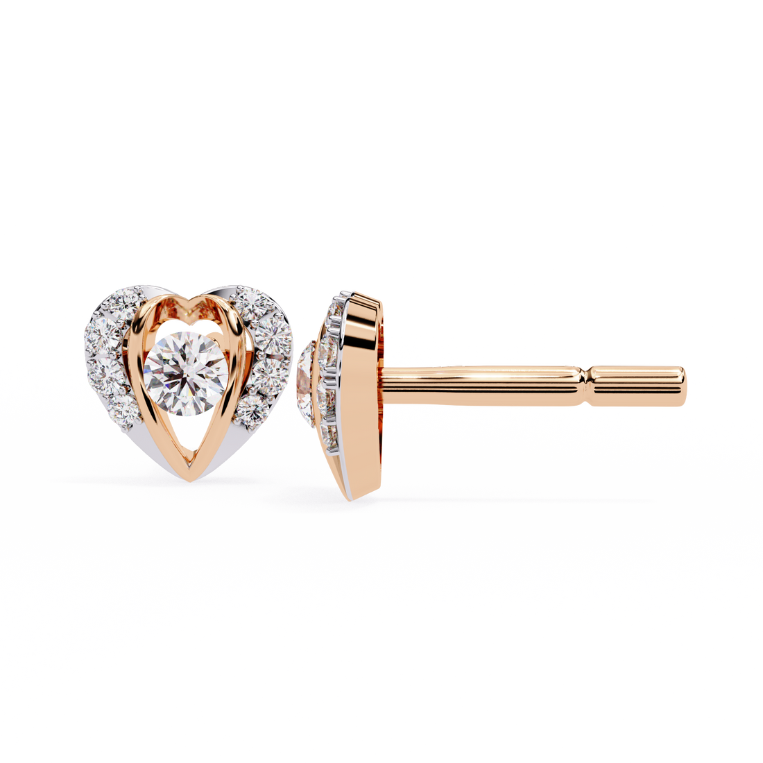 Eternal Heart Studs | 925 Sterling Silver
