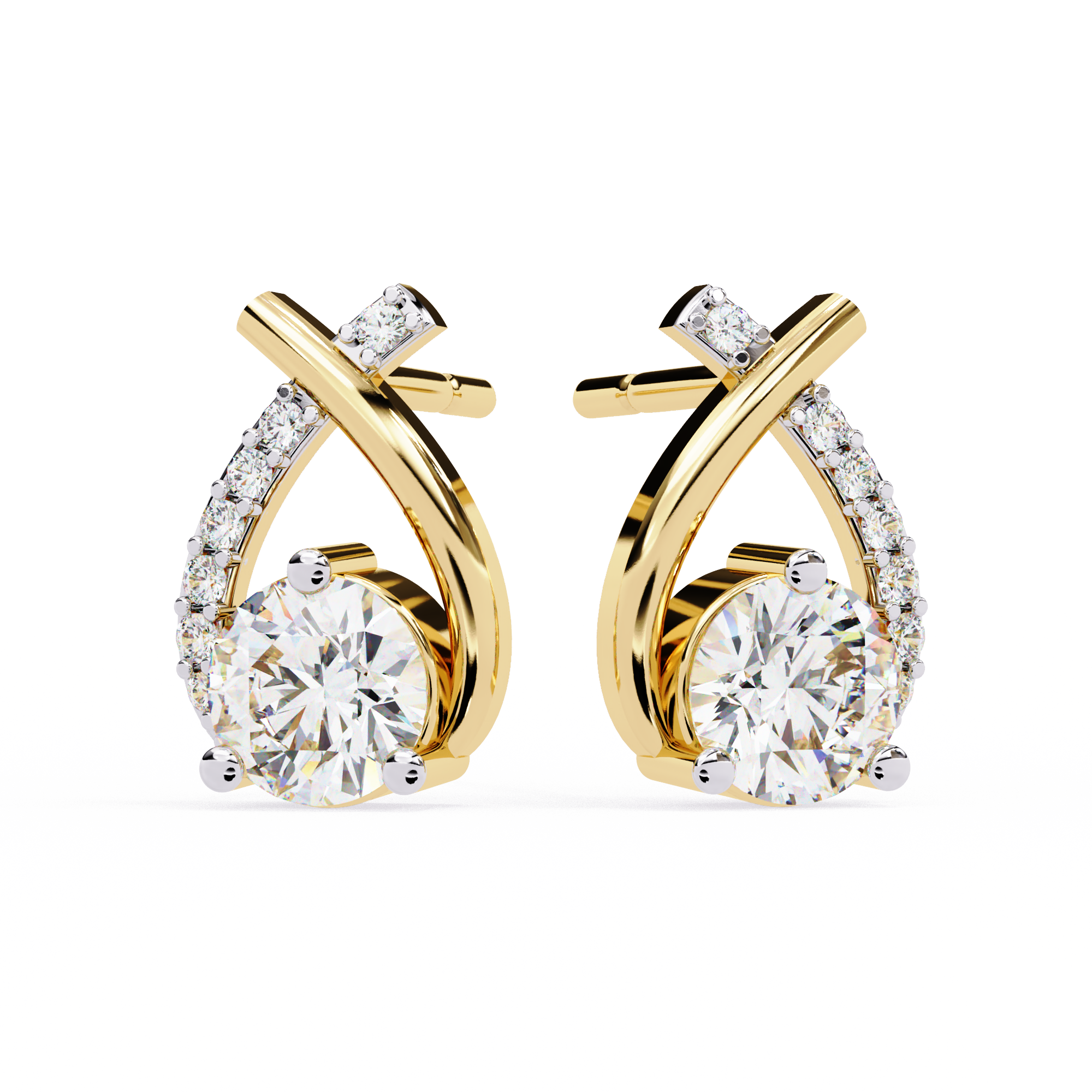 Infinity Spark Solitaire Studs | 925 Sterling Silver