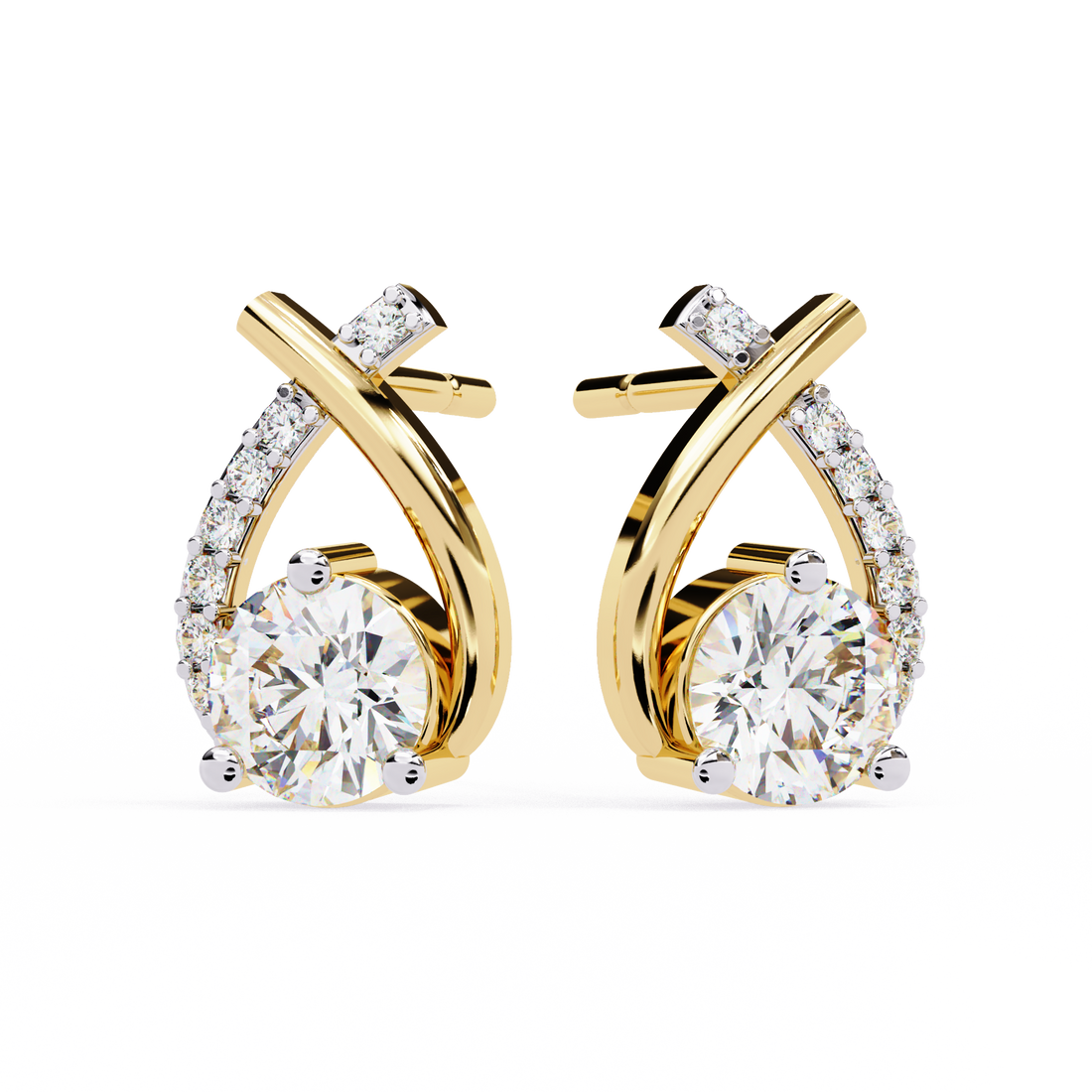 Infinity Spark Solitaire Studs | 925 Sterling Silver