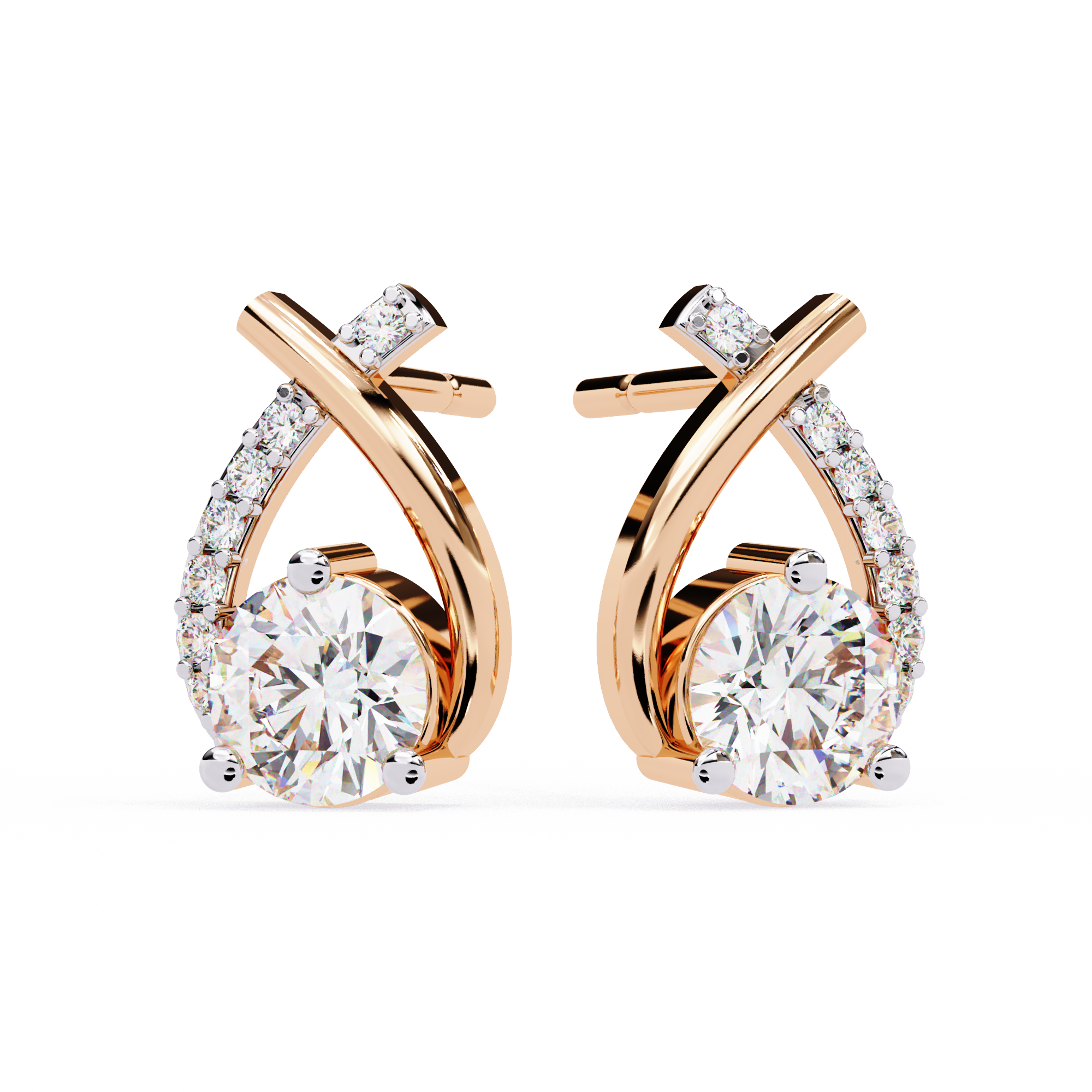 Infinity Spark Solitaire Studs | 925 Sterling Silver