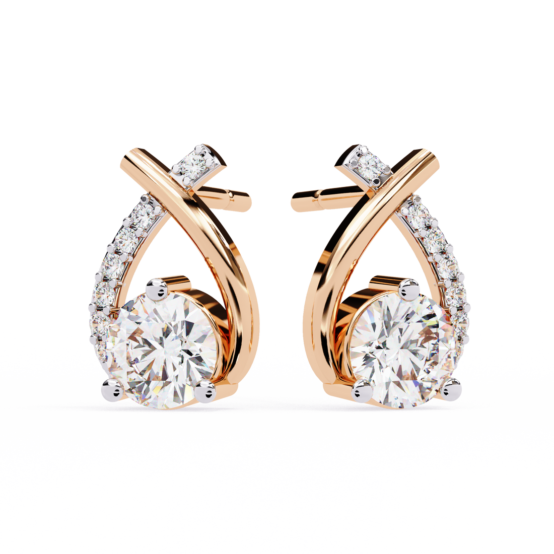 Infinity Spark Solitaire Studs | 925 Sterling Silver