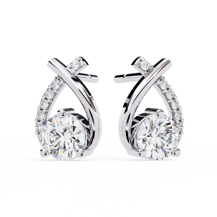 Infinity Spark Solitaire Studs | 925 Sterling Silver
