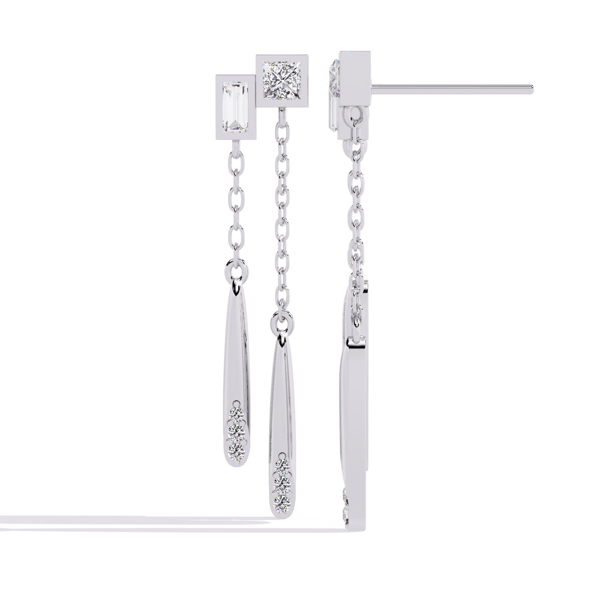 Silver Cascade Chain Drops | 925 Sterling Silver