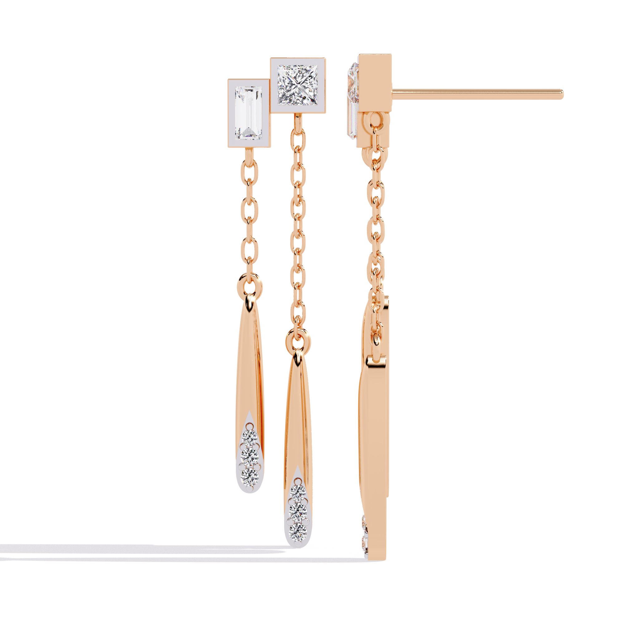 Silver Cascade Chain Drops | 925 Sterling Silver