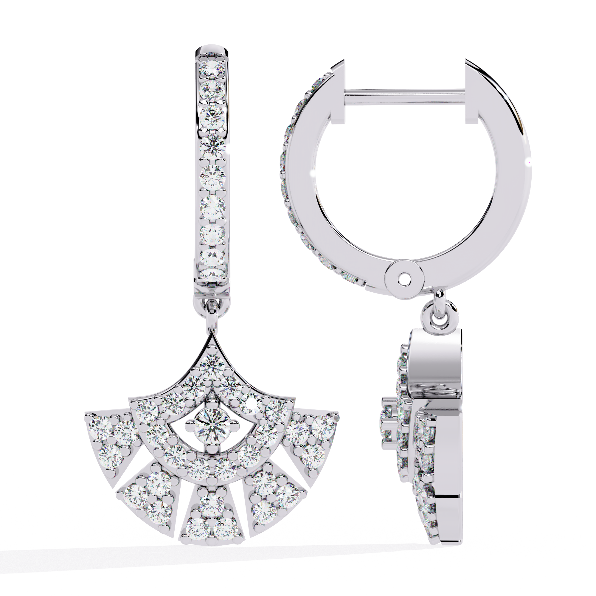 Starlight Cascade Hoop Earrings | 925 Sterling Silver