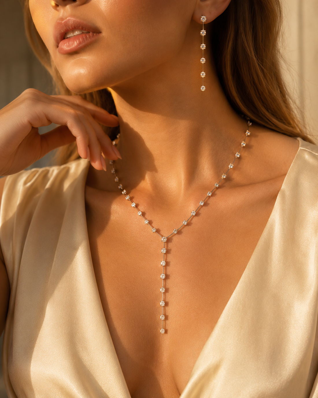 Sterling Silver Necklace Set