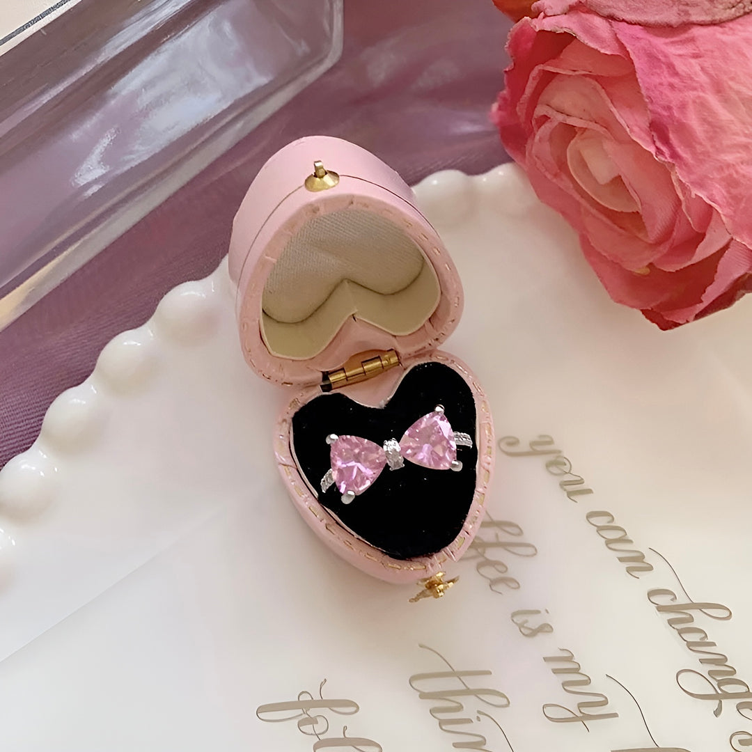 Orope's Blushing Heart Bow Ring | Made with 925 Pure Sterling Silver