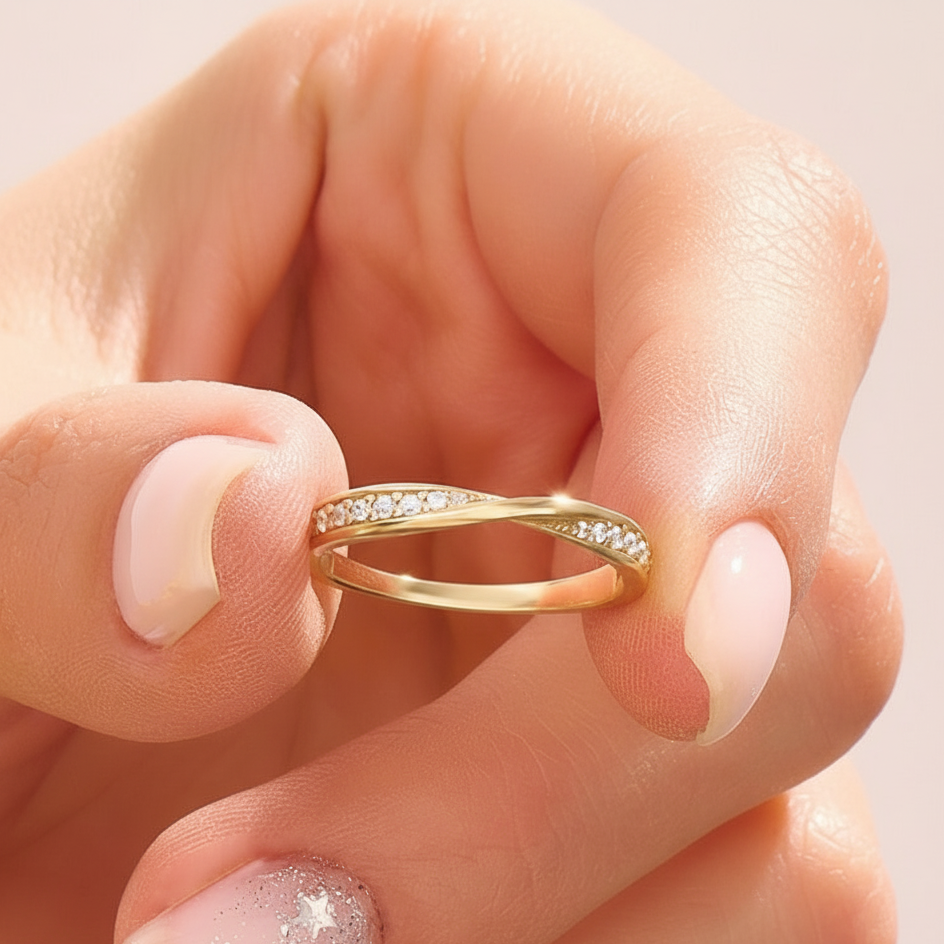 Orope’s Eternity Infinity Spiral Ring made with 925 Pure Sterling Silver