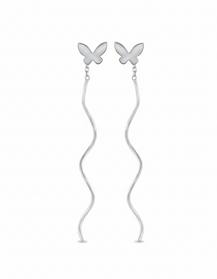Orope's Butterfly Chain Earring Made With Pure 92.5 Hallmarked Silver
