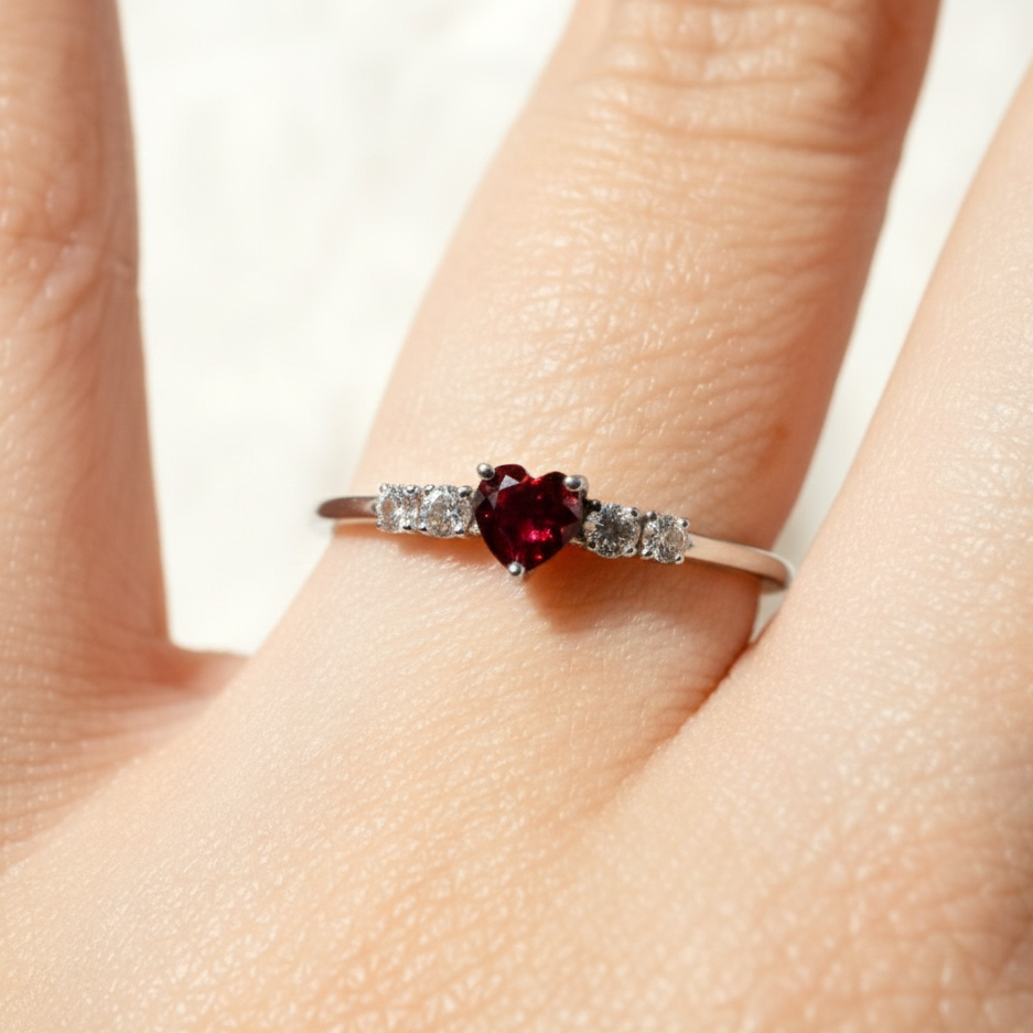 Orope's Crimson Secret 925 Hallmarked Pure Silver Ring