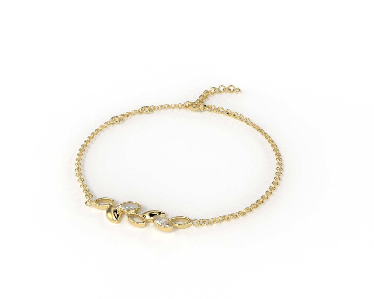 golden leaves bracelet