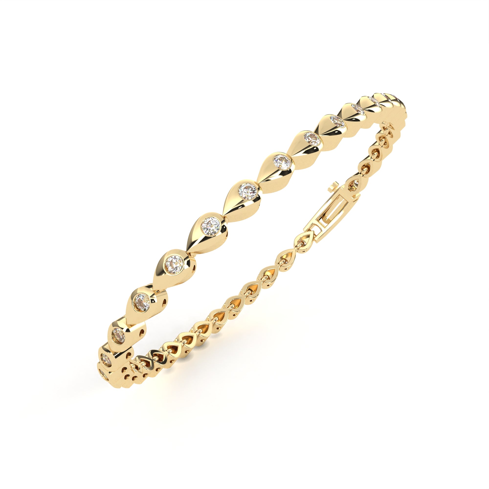 Gold stone bracelet