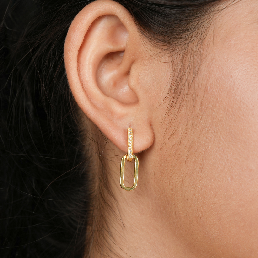Gold hoop earring for women online