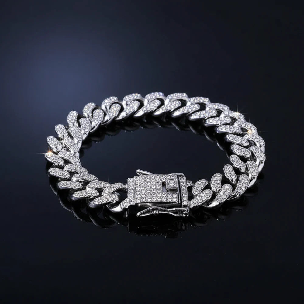 Hip-Hop Rock Metal Button Inlay Simple Style Charm Bracelets