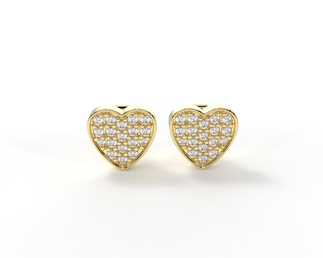 Orope’s Sparkling Heart Stud Earrings made with 925 Pure Sterling Silver