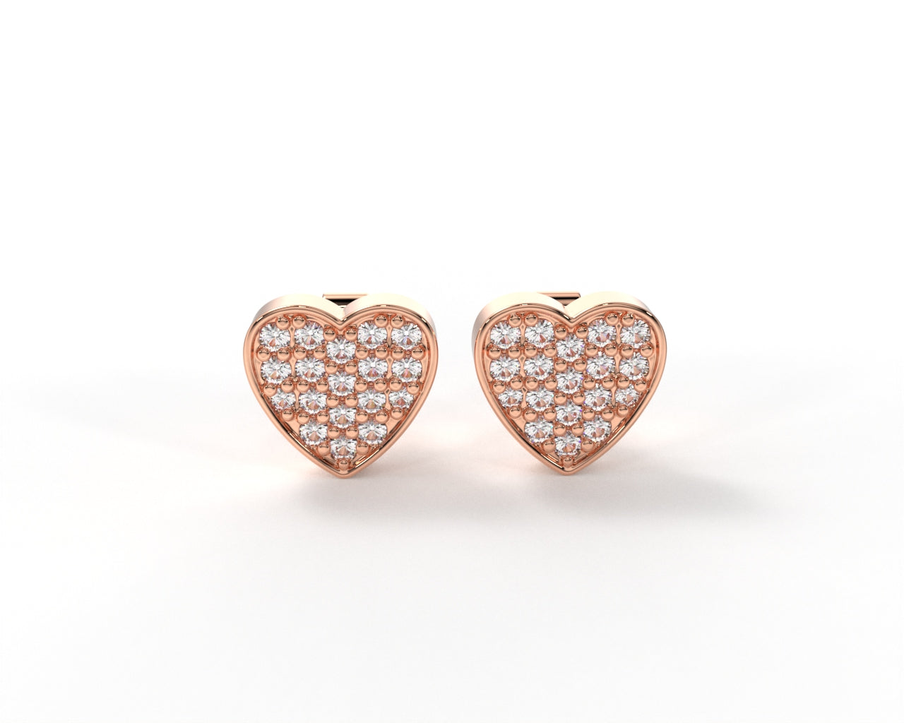 Orope’s Sparkling Heart Stud Earrings made with 925 Pure Sterling Silver