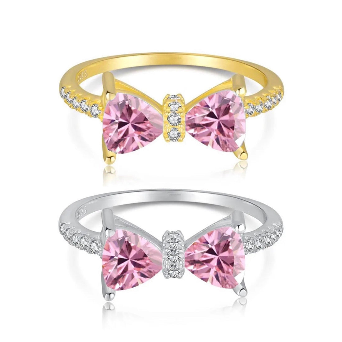 Orope's Blushing Heart Bow Ring | Made with 925 Pure Sterling Silver