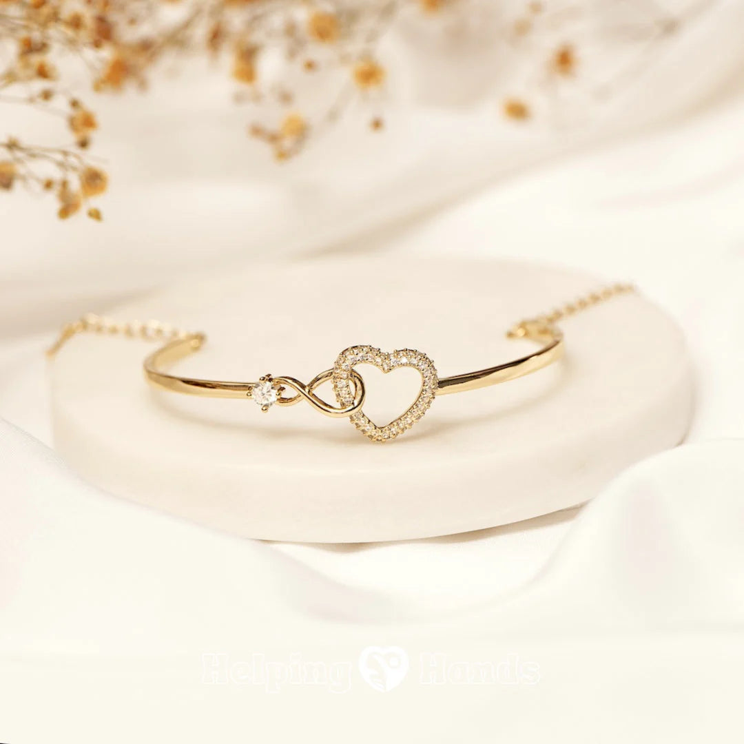 Orope Crystal Infinity Heart Bracelet