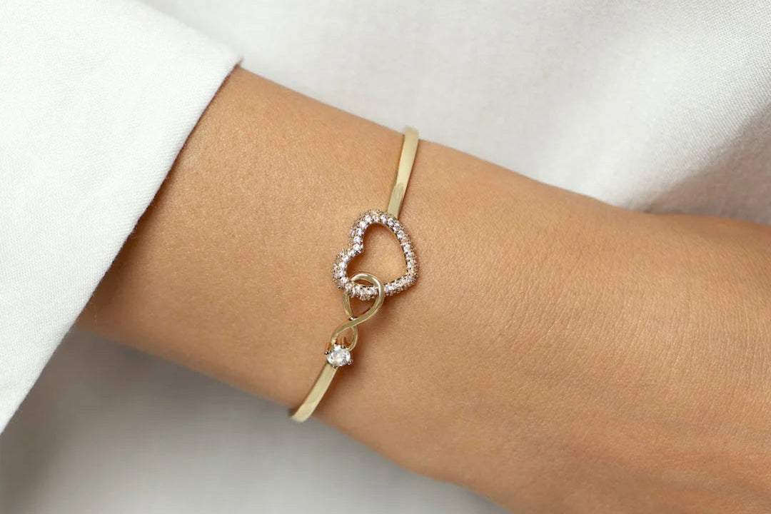 Orope Crystal Infinity Heart Bracelet