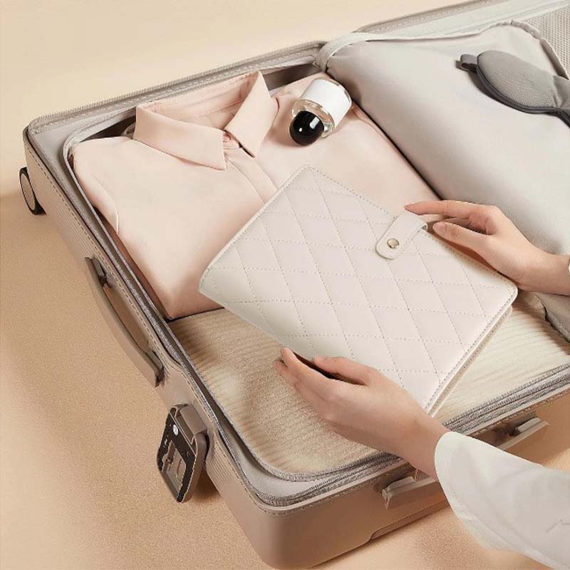 Luxury Portable Leather Jewelry Storage Book