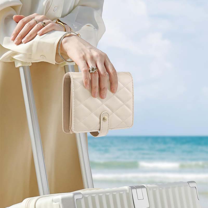 Luxury Portable Leather Jewelry Storage Book