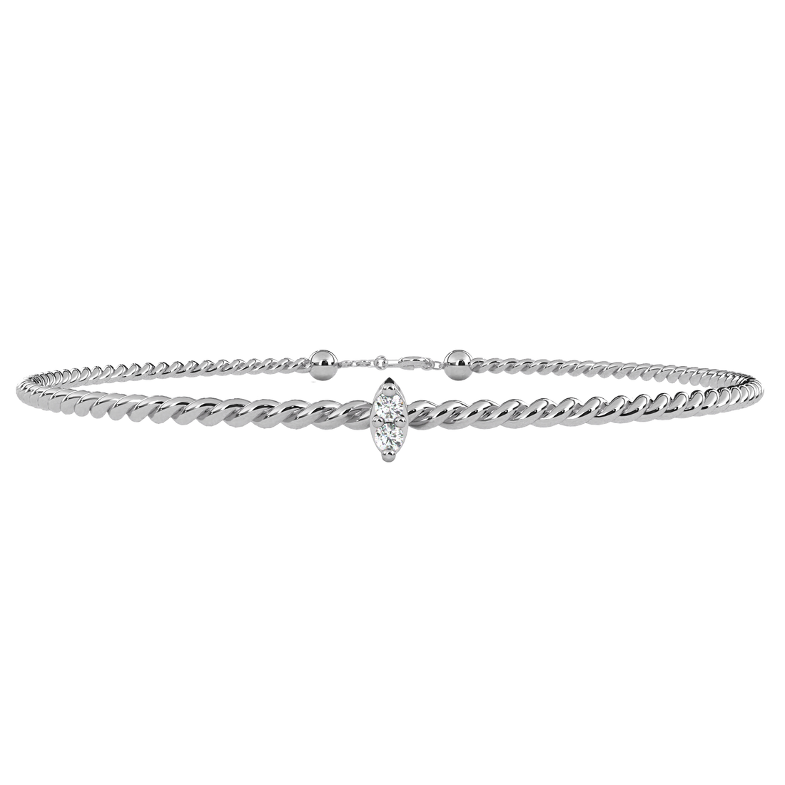 Rope Style Bracelet for Women made with pure 925 Silver