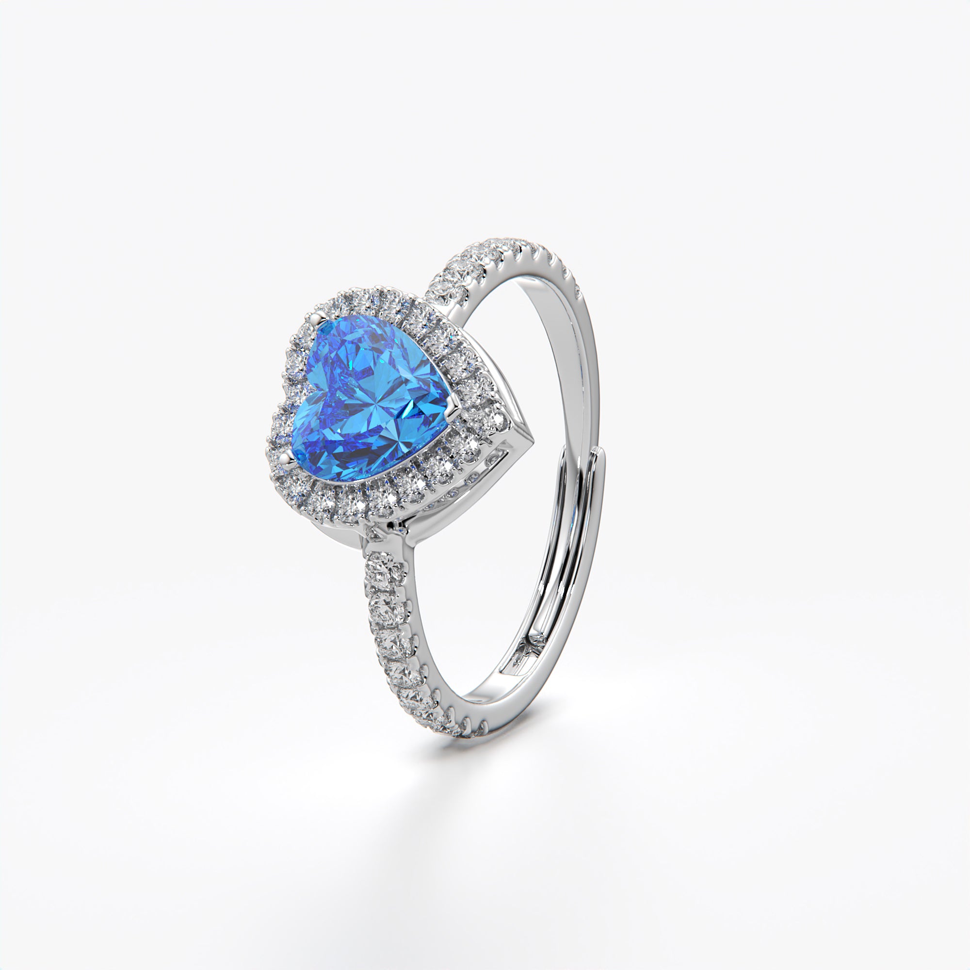 Orope's Blue Serenade Ring Made With Pure 925 Hallmarked Silver ( Adjustable Size)
