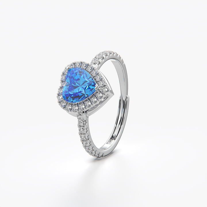 Orope's Blue Serenade Ring Made With Pure 925 Hallmarked Silver ( Adjustable Size)