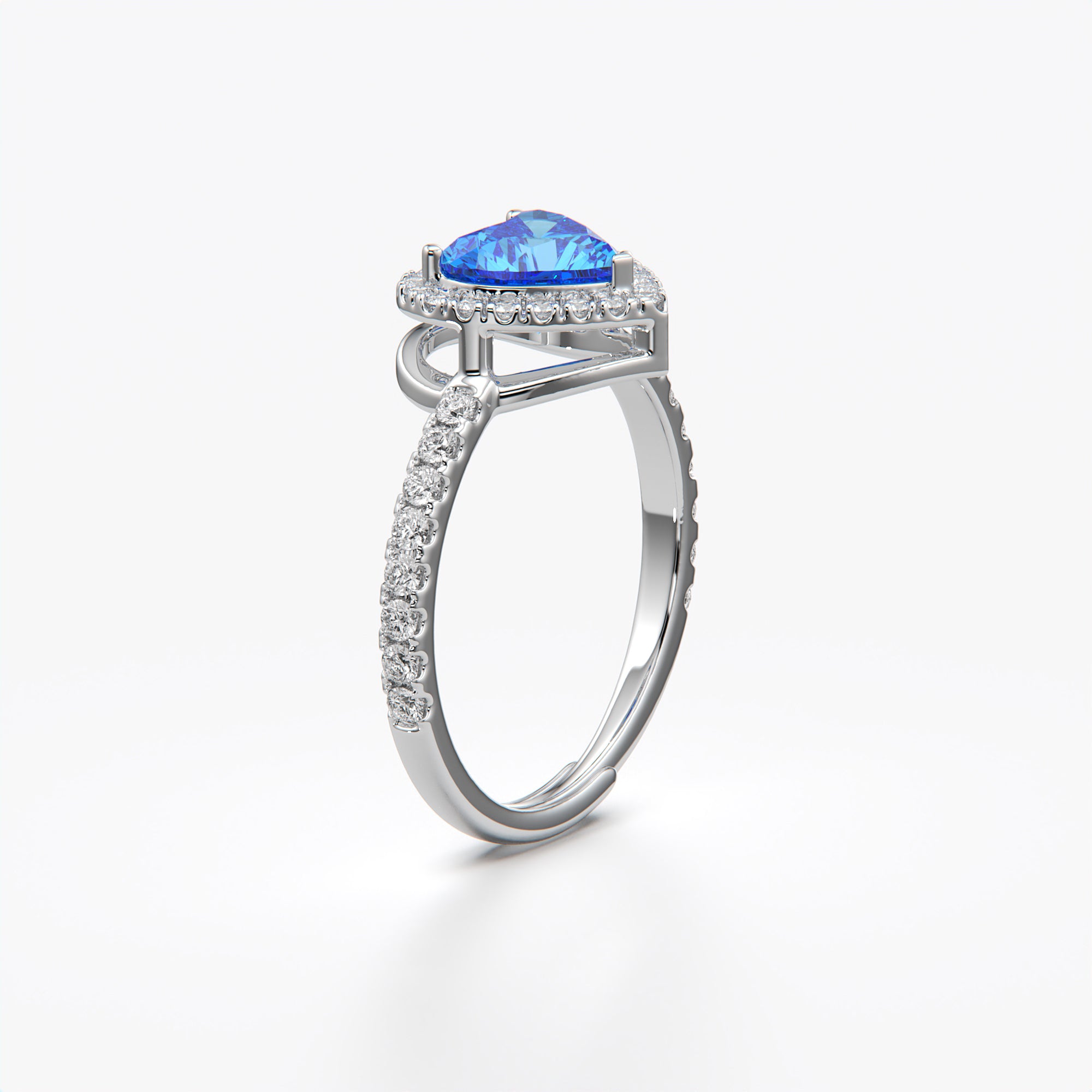 Orope's Blue Serenade Ring Made With Pure 925 Hallmarked Silver ( Adjustable Size)