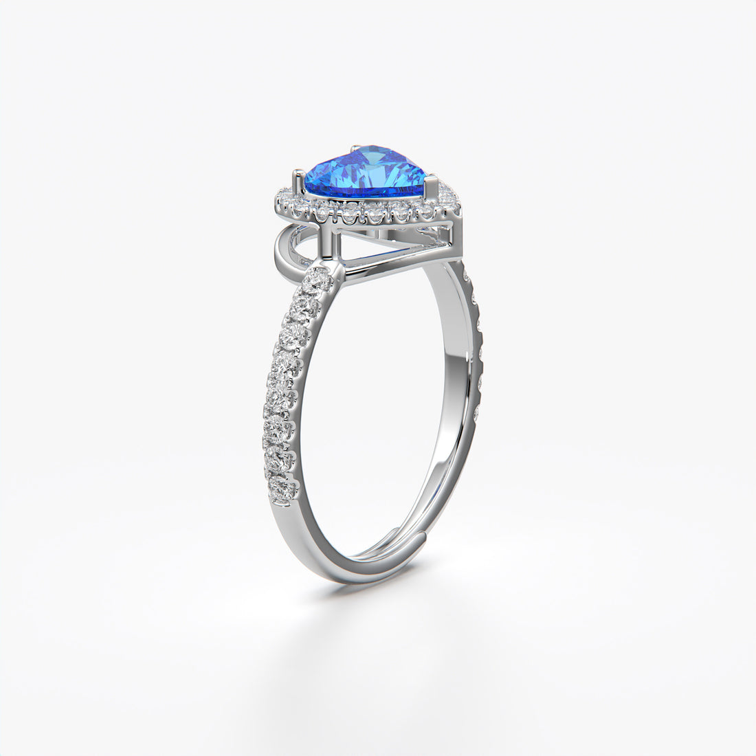 Orope's Blue Serenade Ring Made With Pure 925 Hallmarked Silver ( Adjustable Size)