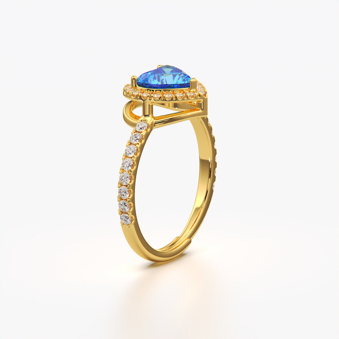 Orope's Blue Serenade Ring Made With Pure 925 Hallmarked Silver ( Adjustable Size)