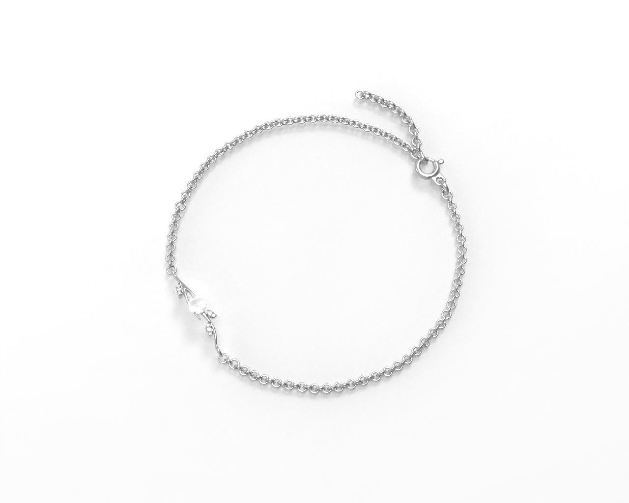 Orope’s Magnolia Flower Passion Bracelet made with 925 Pure Sterling Silver