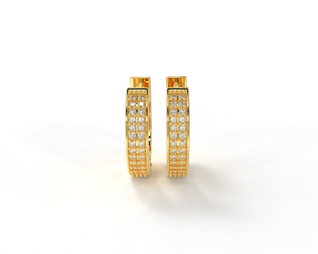 Orope’s Diamond Hoop Earrings made with 925 Pure Sterling Silver