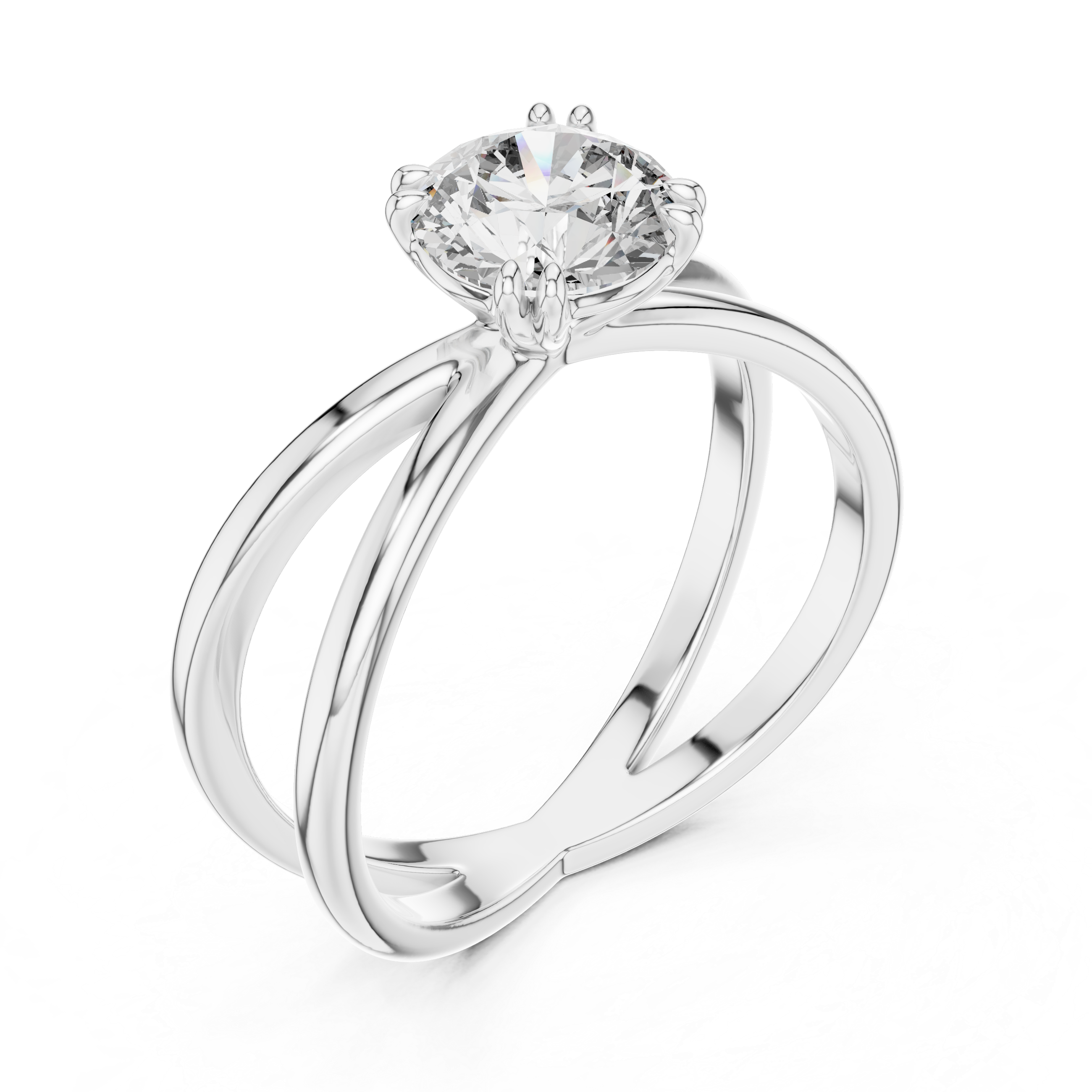 Oropé Classic Radiance Twist Solitaire Ring | 925 Pure Sterling Silver