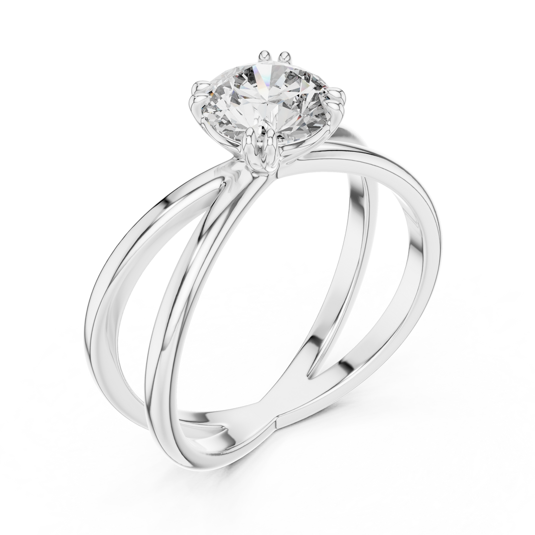 Oropé Classic Radiance Twist Solitaire Ring | 925 Pure Sterling Silver