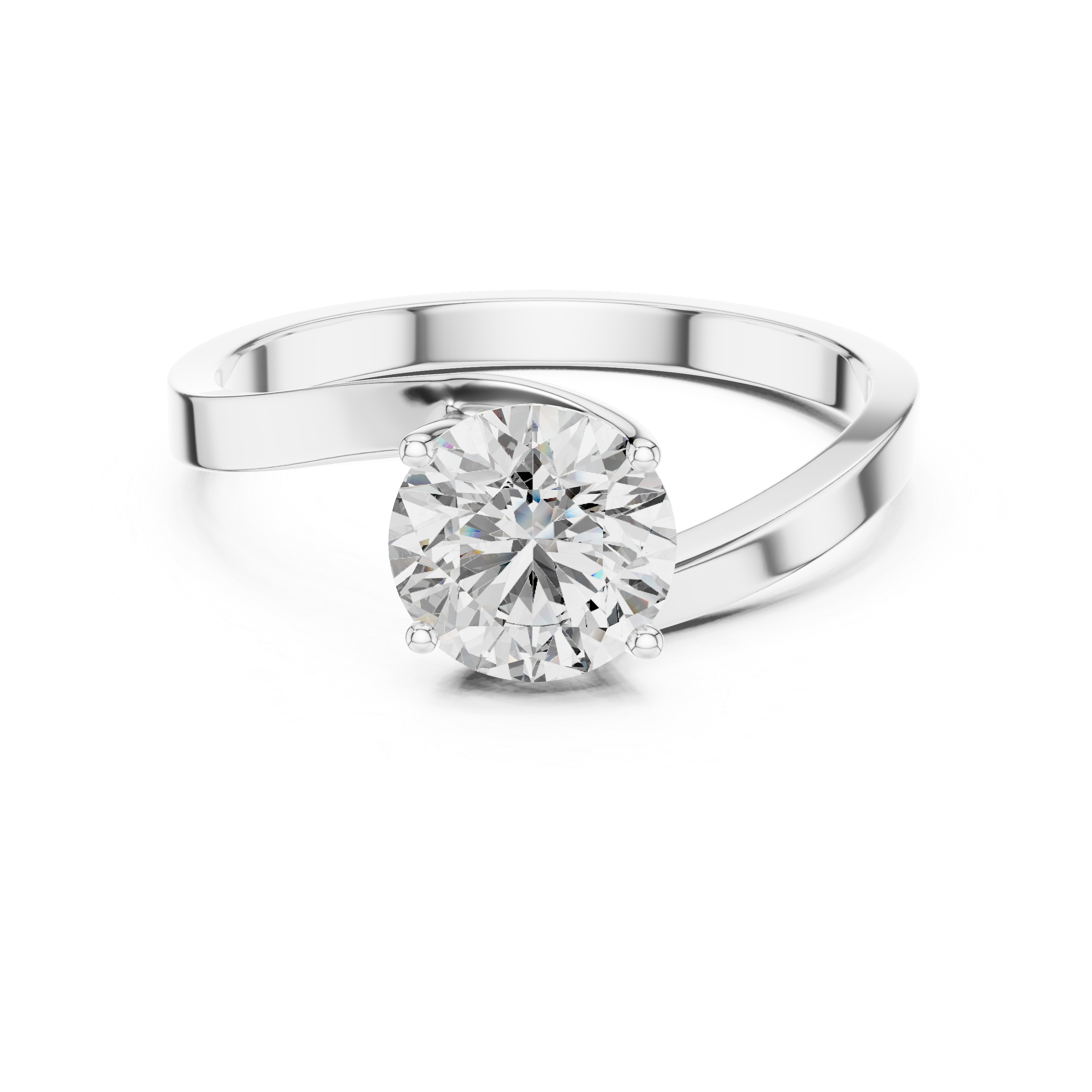 Oropé Classic Radiance Twist Solitaire Ring | 925 Pure Sterling Silver
