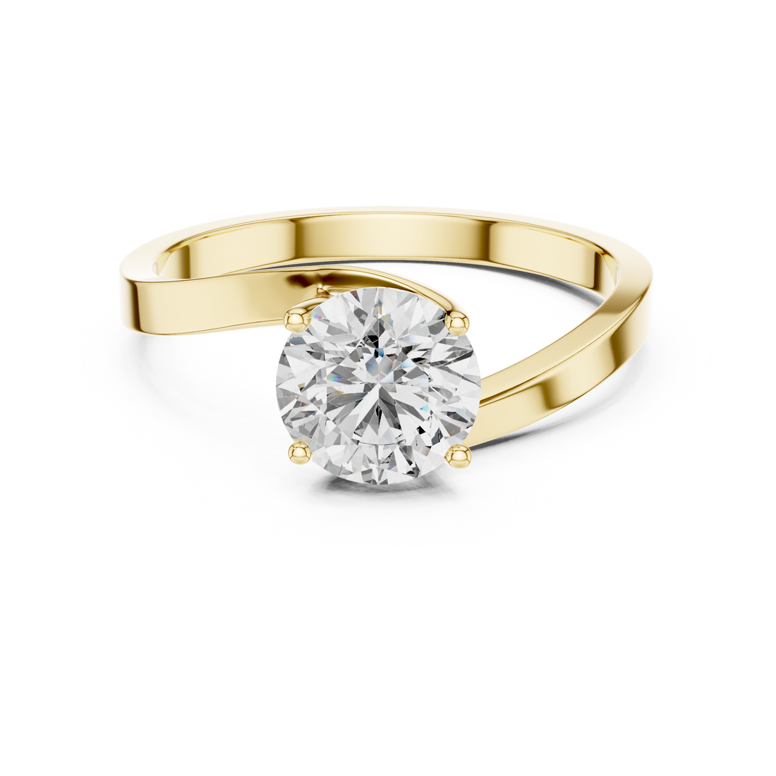 Oropé Classic Radiance Twist Solitaire Ring | 925 Pure Sterling Silver