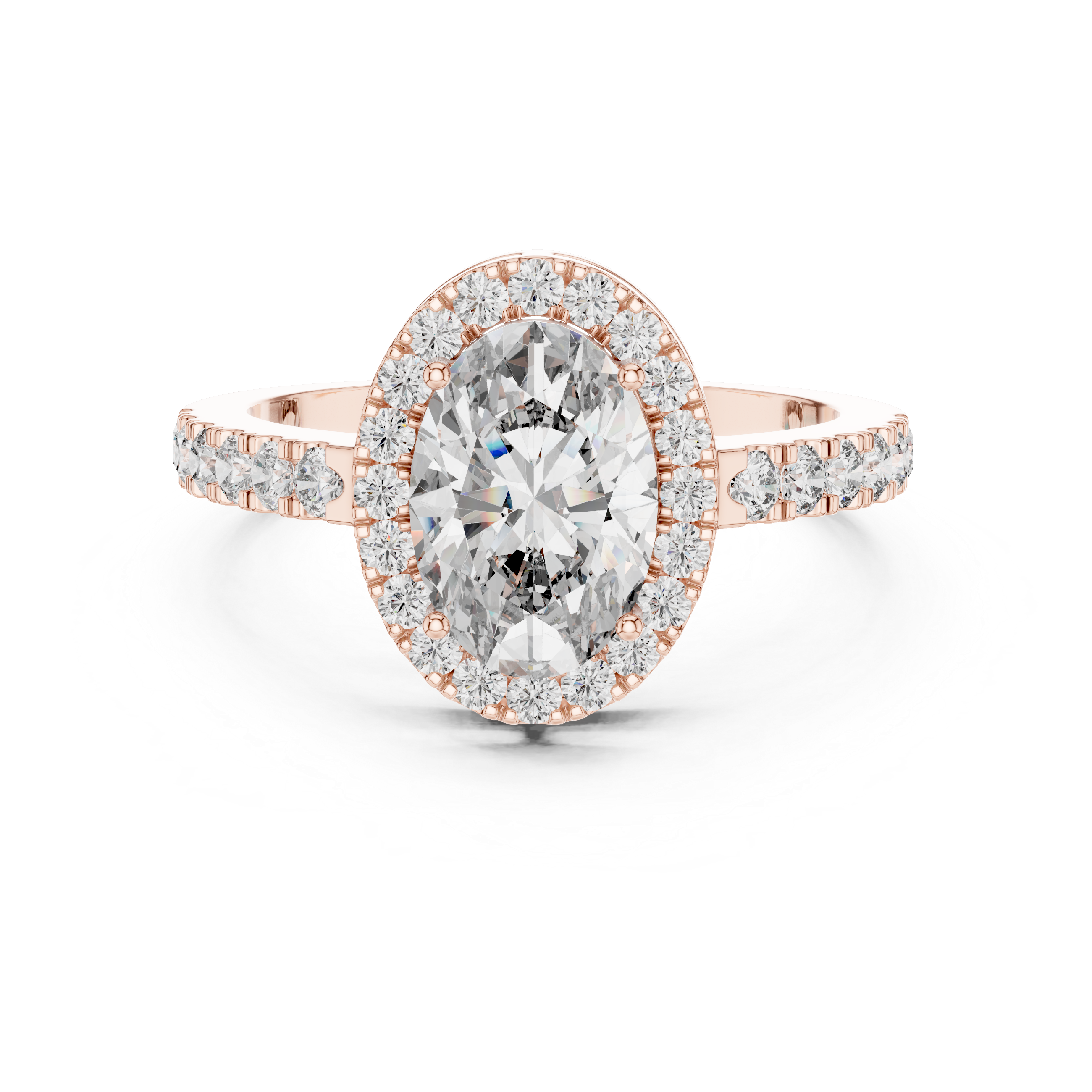 Oropé Classic Radiance Oval Halo Ring | 925 Pure Sterling Silver