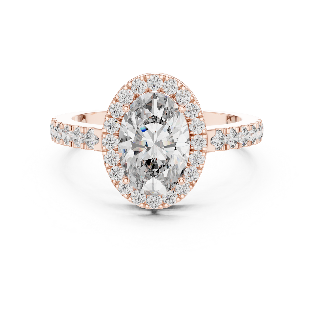 Oropé Classic Radiance Oval Halo Ring | 925 Pure Sterling Silver
