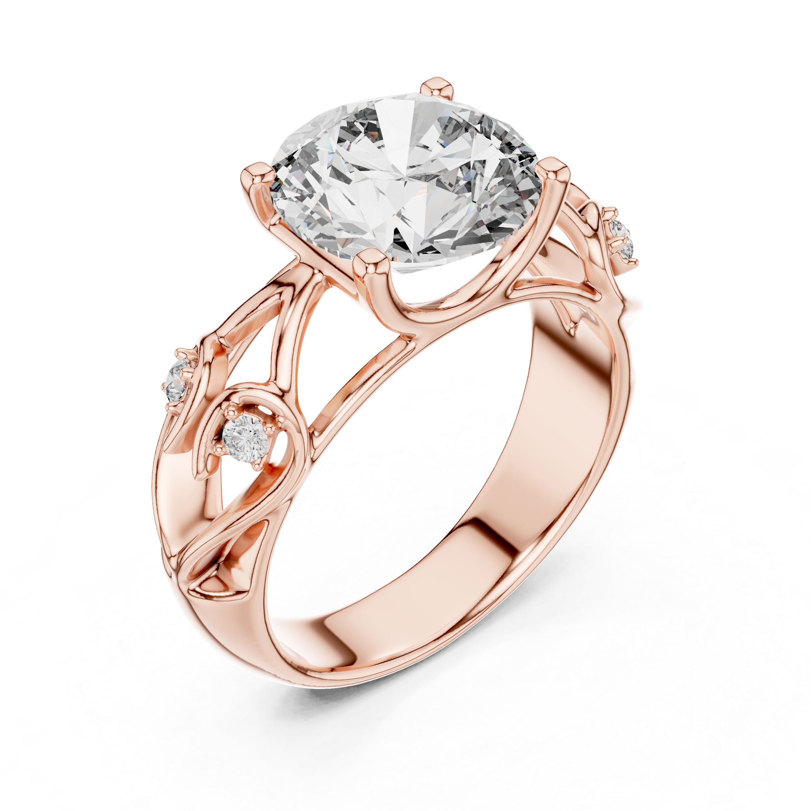 Oropé Classic Radiance Vine Solitaire Ring | 925 Pure Sterling Silver