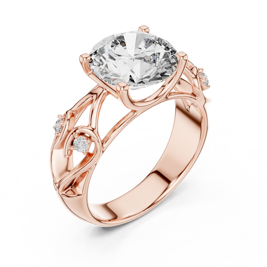 Oropé Classic Radiance Vine Solitaire Ring | 925 Pure Sterling Silver