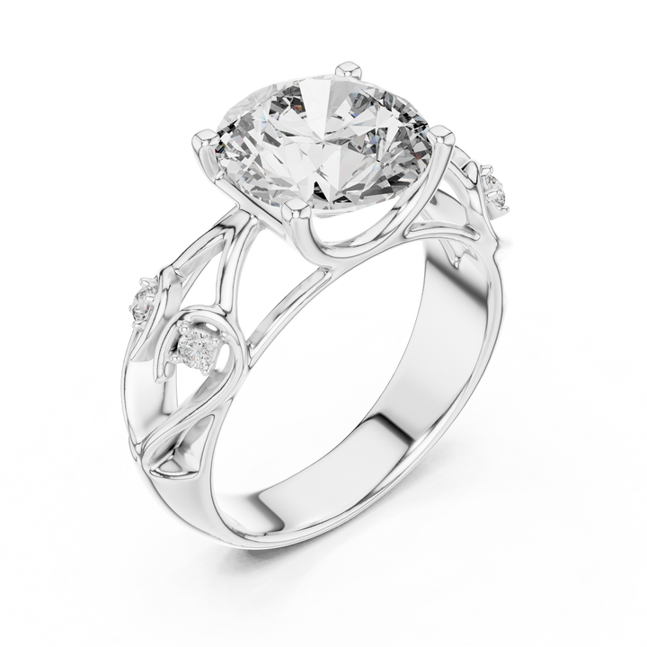 Oropé Classic Radiance Vine Solitaire Ring | 925 Pure Sterling Silver