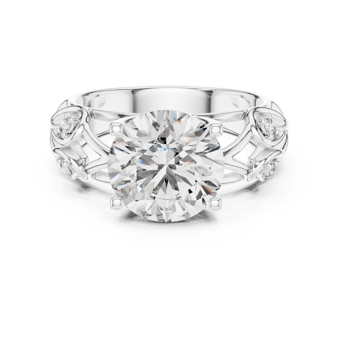 Oropé Classic Radiance Vine Solitaire Ring | 925 Pure Sterling Silver