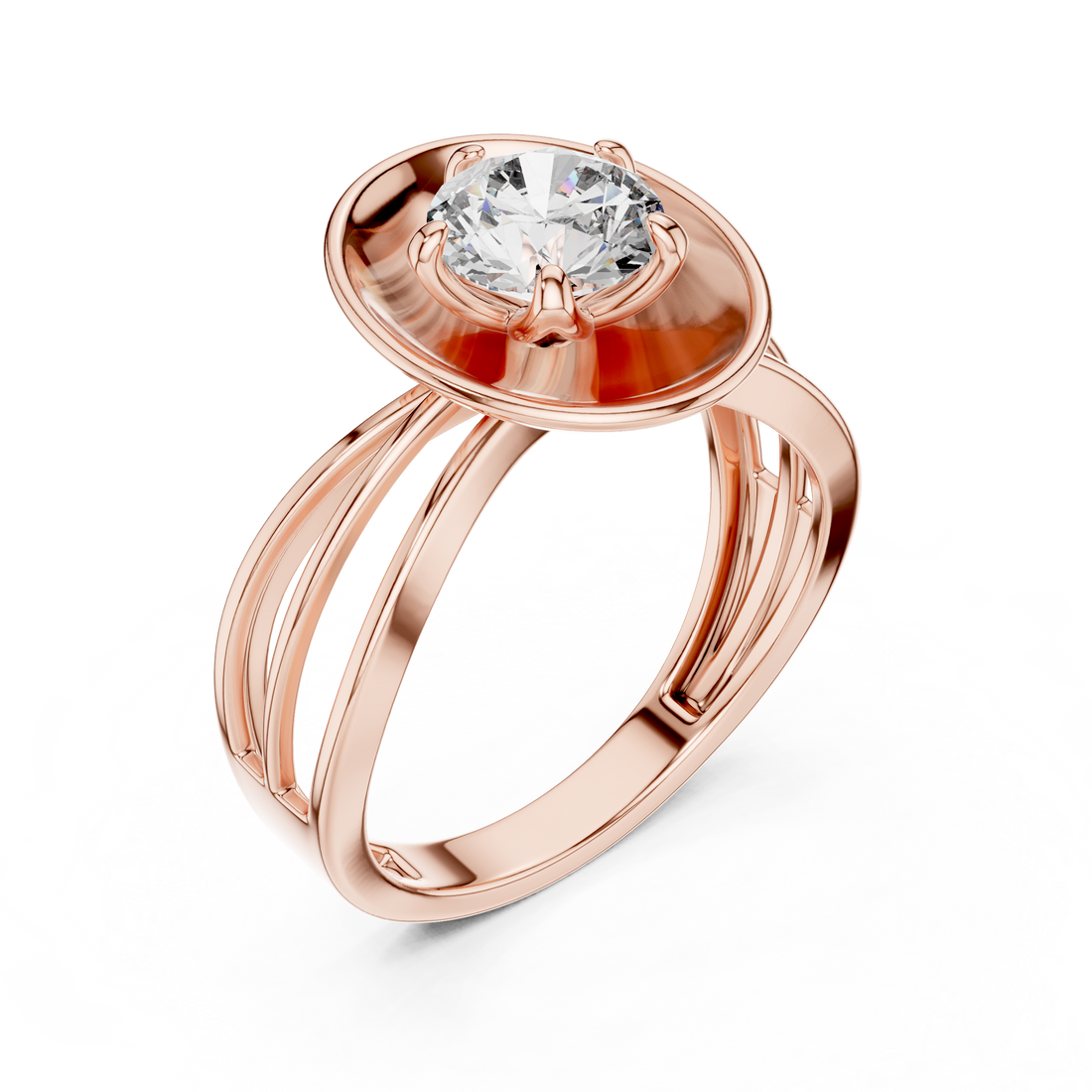 Oropé Classic Radiance Disc Solitaire Ring | 925 Pure Sterling Silver