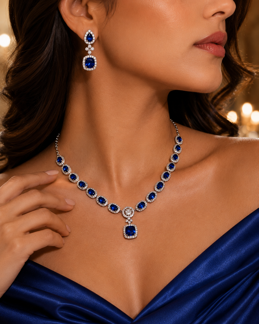 Sterling Silver Necklace Set