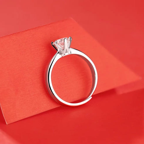 Premium Solitaire 925 Silver Ring