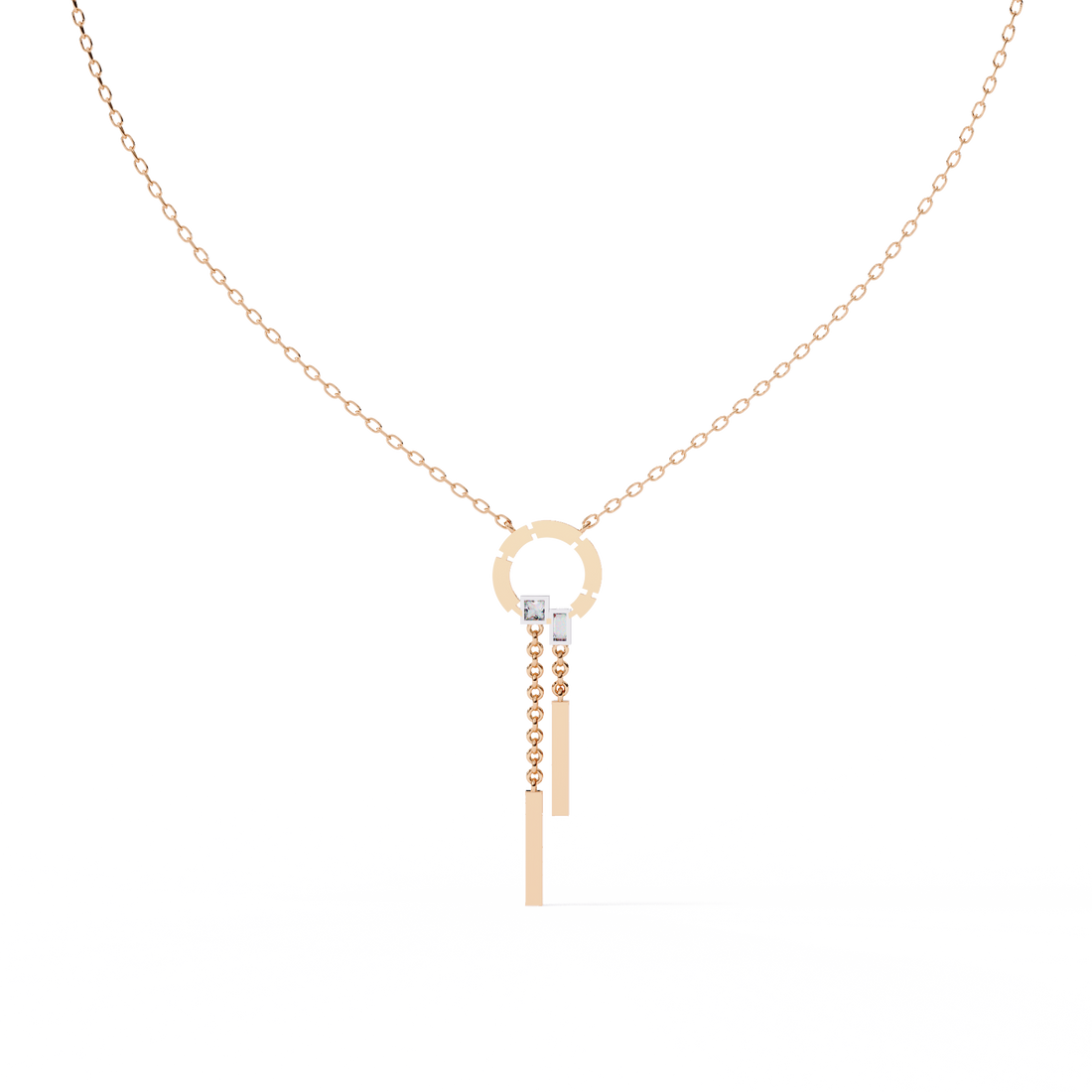 Ethereal Orbit Drop Necklace | 925 Sterling Silver